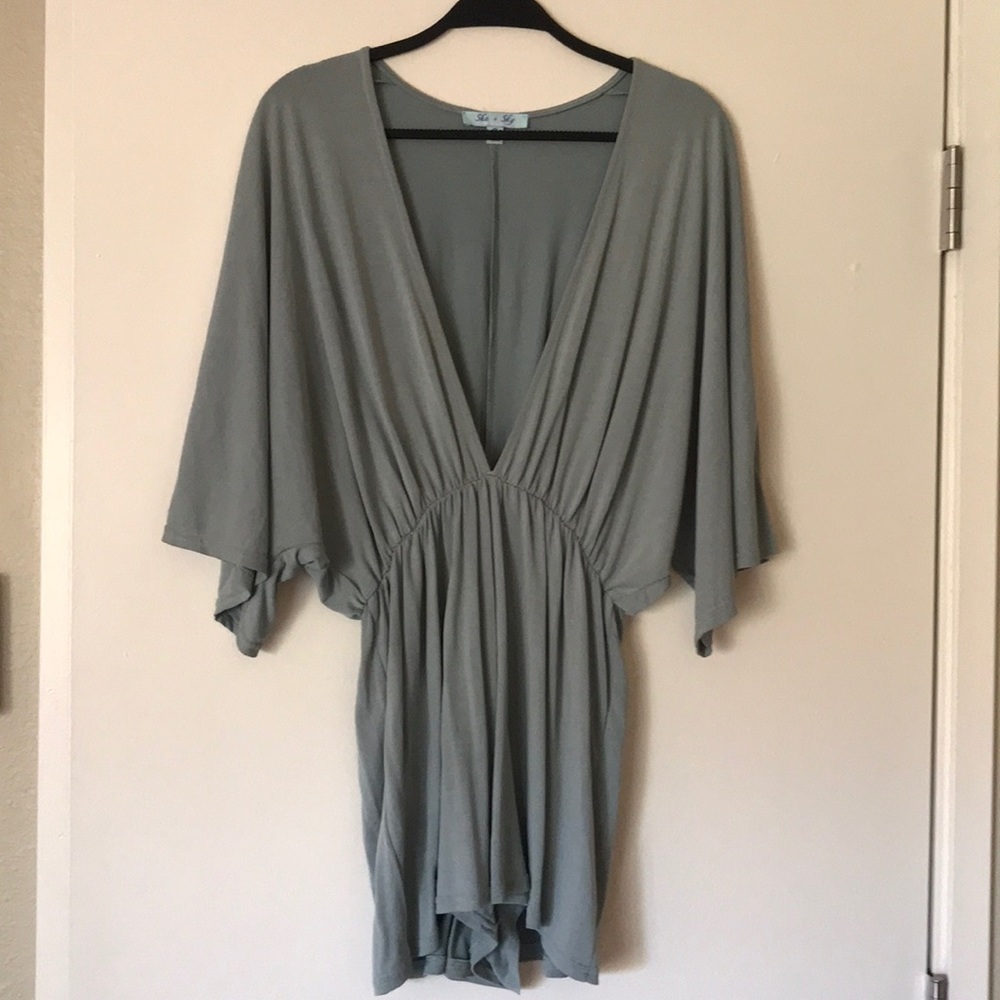 Light blue flowy romper